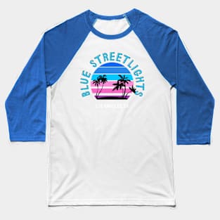 Blue Streetlights Band Logo Baseball T-Shirt